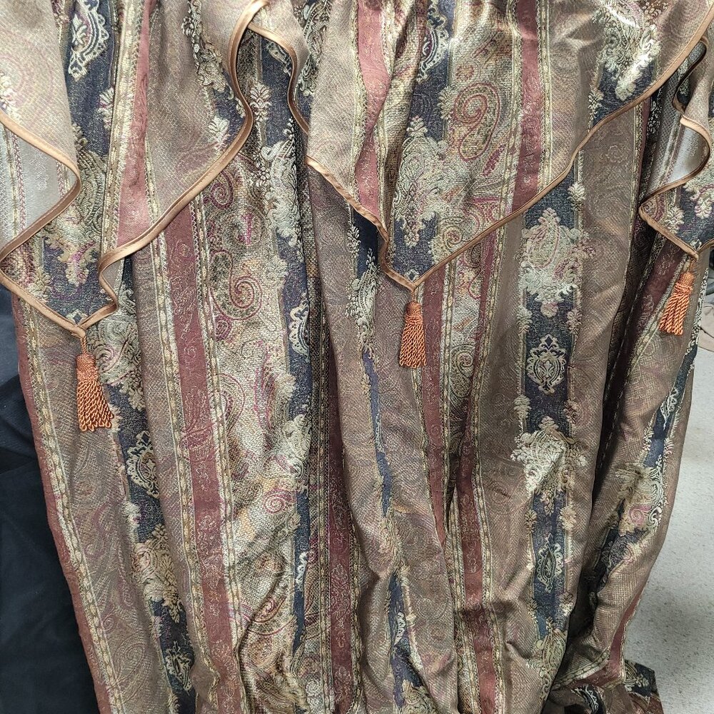 COPY - Heavy duty Drapes curtains valance and sheer inserts